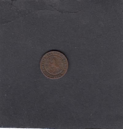 Beschrijving: 1/2 Cent WILHELMINA